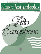 Classic Festival Solos Vol. 2 Alto Sax Piano Accompaniment cover